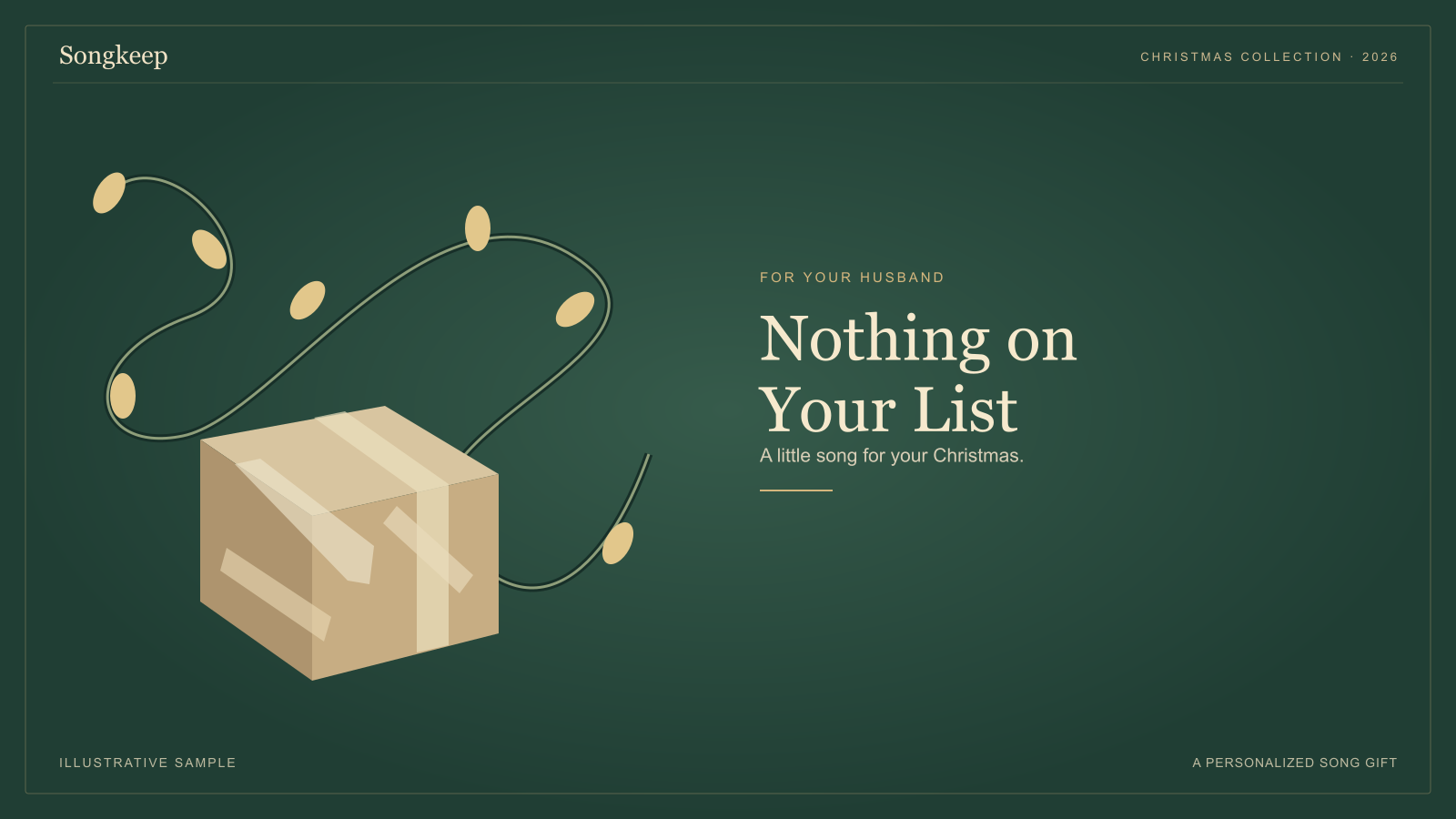 Nothing on Your List — illustrative Christmas sample cover